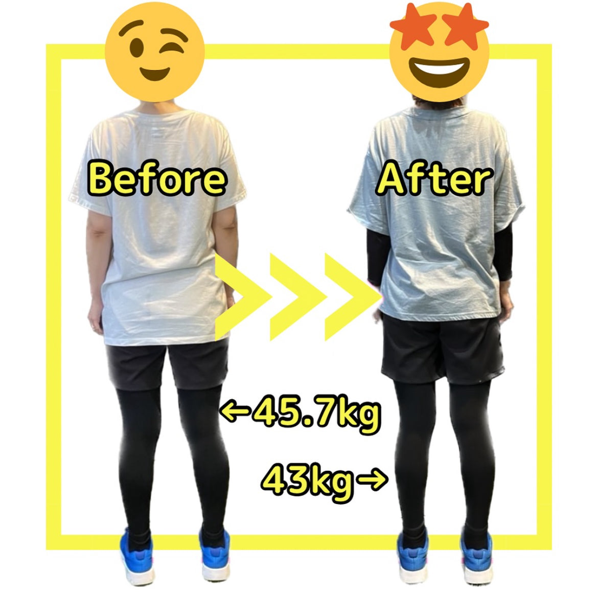 自己管理で叶えた−7キロの変化‼︎法人契約で通うボディメイク成功例